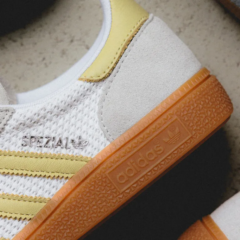 Adidas Sneakers En Cuir|Baskets Décontractées Terrace*Handball Spezial W Footwear White / Power Yellow / Silver Metallic