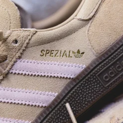 Adidas Sneakers En Cuir|Baskets Décontractées Terrace*Handball Spezial W Warm Sand / Clear Pink / Gum 5