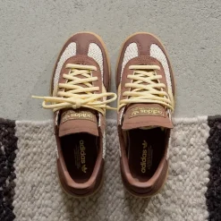 Adidas Sneakers En Cuir|Baskets Décontractées Terrace*Handball Spezial W Preloved Brown / Orange Tint / Gum 3