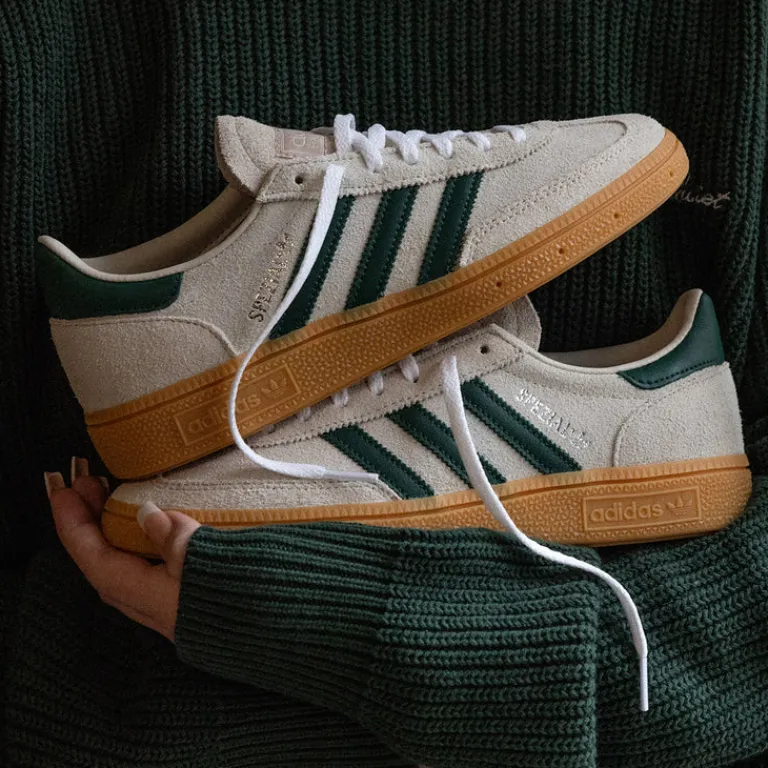 Adidas Sneakers En Cuir|Baskets Décontractées Terrace*Handball Spezial W Alumina / Collegiate Green / Gum