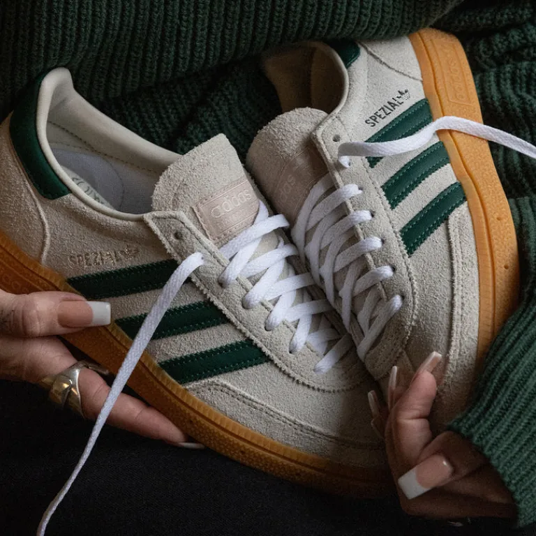Adidas Sneakers En Cuir|Baskets Décontractées Terrace*Handball Spezial W Alumina / Collegiate Green / Gum