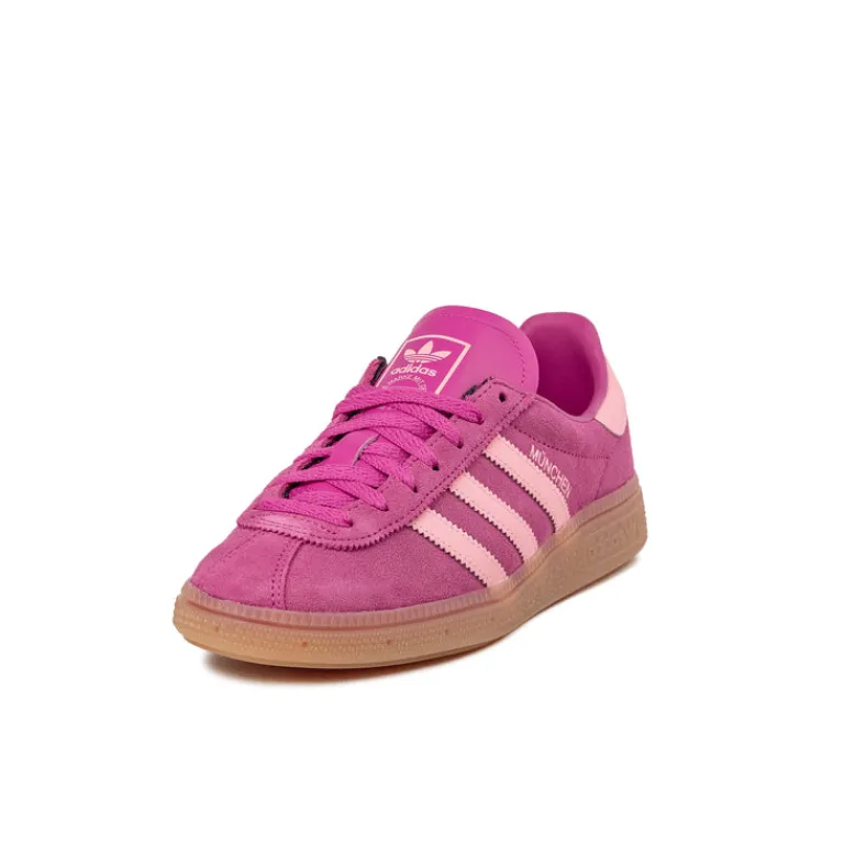 Adidas Sneakers En Cuir|Baskets Décontractées Terrace*München W Semilucid Sulfur / Glow Pink / Gum 3
