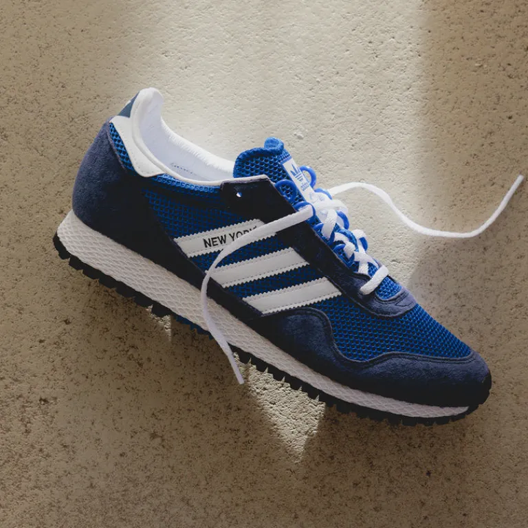 Adidas Sneakers En Cuir|Baskets Décontractées Terrace*New York Dark Blue / Footwear White / Royal Blue