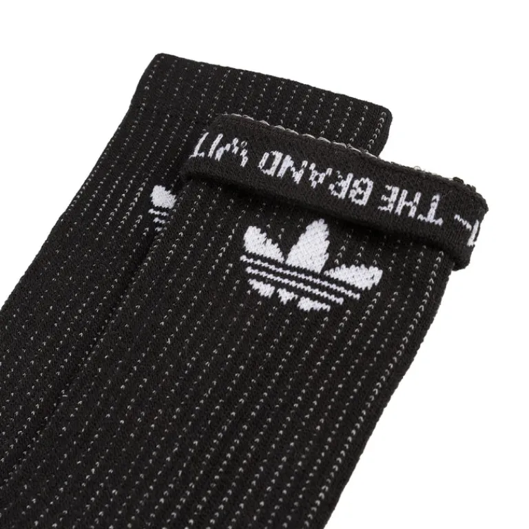 Adidas Chaussettes*Reflective Crew Socks 2 Pairs Black / Reflective Silver