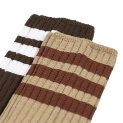 Adidas Chaussettes*Ribbed Crew Socks 2 Pairs Trace Khaki / Dark Brown
