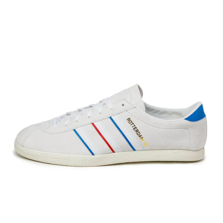 Adidas Sneakers En Cuir|Baskets Décontractées Terrace*Rotterdam 00 Cloud White / Blue Bird / Better Scarlet