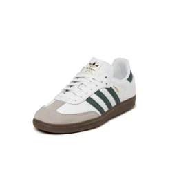 Adidas Sneakers En Cuir|Baskets Décontractées Terrace*Samba OG Cloud White / Collegiate Green / Clear Granite