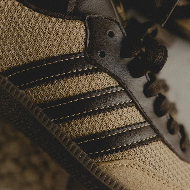 Adidas Sneakers En Cuir|Baskets Décontractées Terrace*Samba OG Golden Beige / Dark Brown / Gum