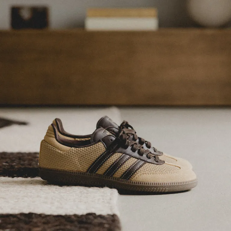 Adidas Sneakers En Cuir|Baskets Décontractées Terrace*Samba OG Golden Beige / Dark Brown / Gum