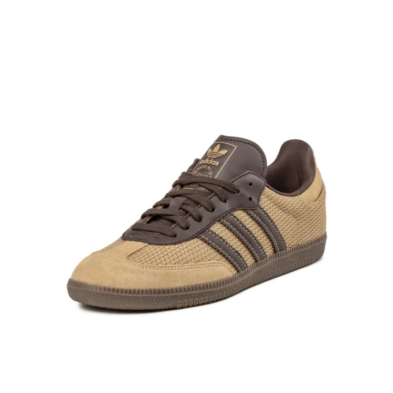 Adidas Sneakers En Cuir|Baskets Décontractées Terrace*Samba OG Golden Beige / Dark Brown / Gum