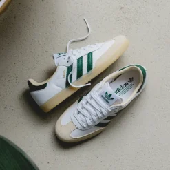 Adidas Sneakers En Cuir|Baskets Décontractées Terrace*Samba OG Cloud White / Collegiate Green / Gum