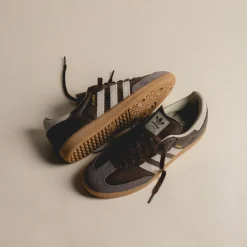 Adidas Sneakers En Cuir*Samba OG Brown / Putty Grey / Gold Metallic