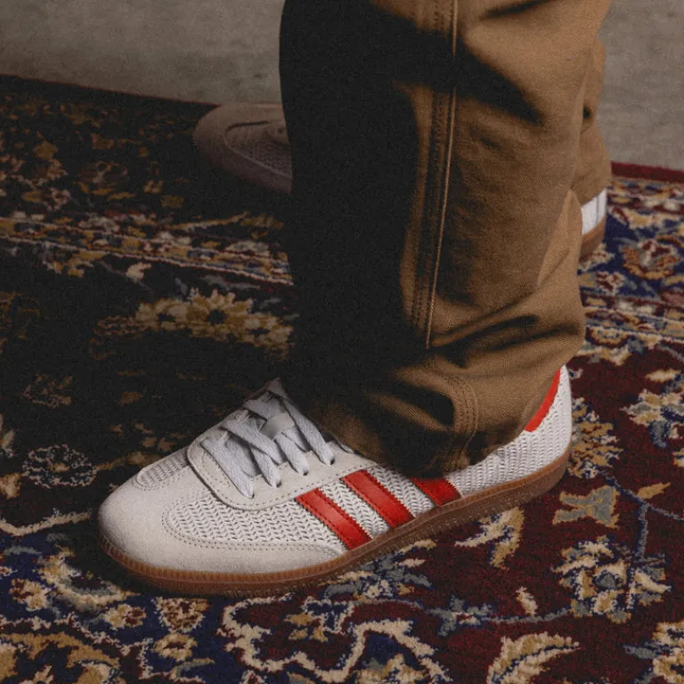 Adidas Sneakers En Cuir|Baskets Décontractées Terrace*Samba OG Crystal White / Preloved Red / Gum M2