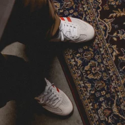 Adidas Sneakers En Cuir|Baskets Décontractées Terrace*Samba OG Crystal White / Preloved Red / Gum M2