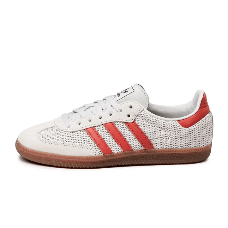Adidas Sneakers En Cuir|Baskets Décontractées Terrace*Samba OG Crystal White / Preloved Red / Gum M2