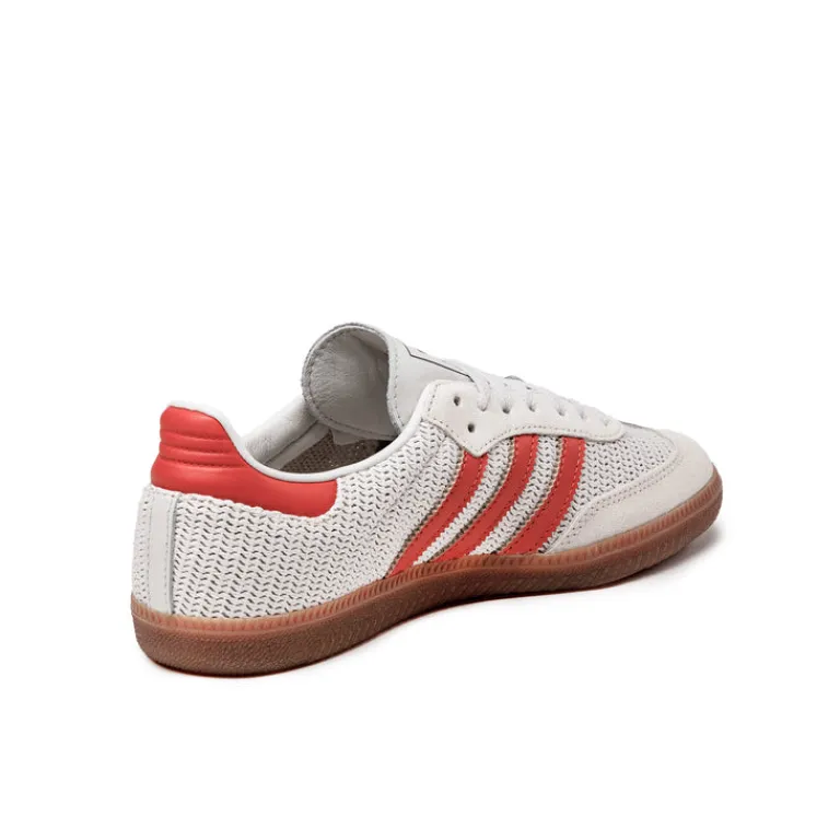 Adidas Sneakers En Cuir|Baskets Décontractées Terrace*Samba OG Crystal White / Preloved Red / Gum M2
