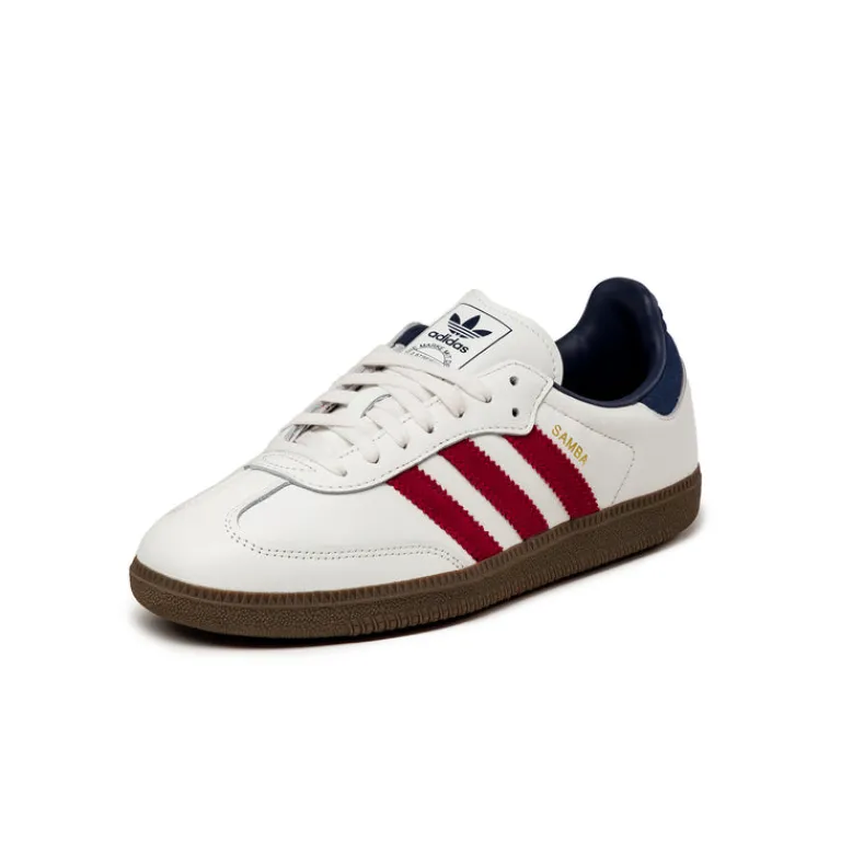 Adidas Sneakers En Cuir|Baskets Décontractées Terrace*Samba OG Core White / Team Victory Red / Night Indigo