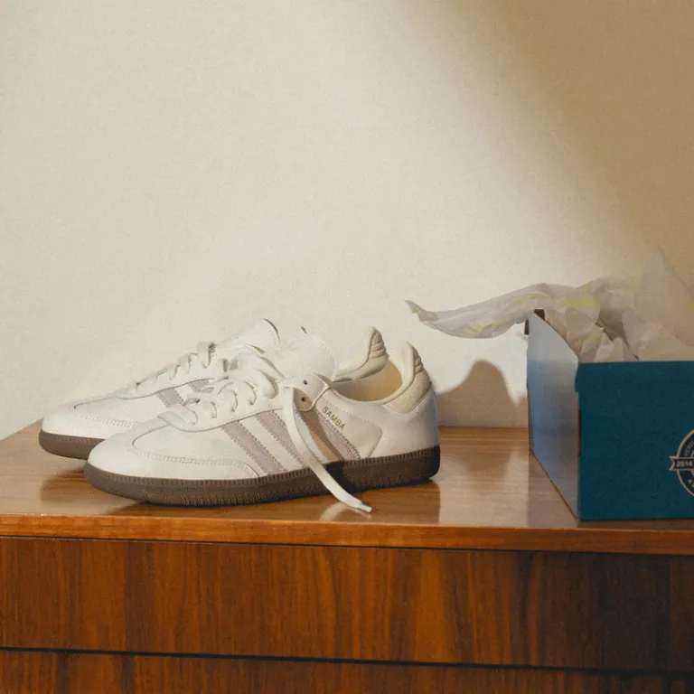 Adidas Sneakers En Cuir|Baskets Décontractées Terrace*Samba OG Core White / Grey Two / Cream White