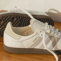 Adidas Sneakers En Cuir|Baskets Décontractées Terrace*Samba OG Core White / Grey Two / Cream White