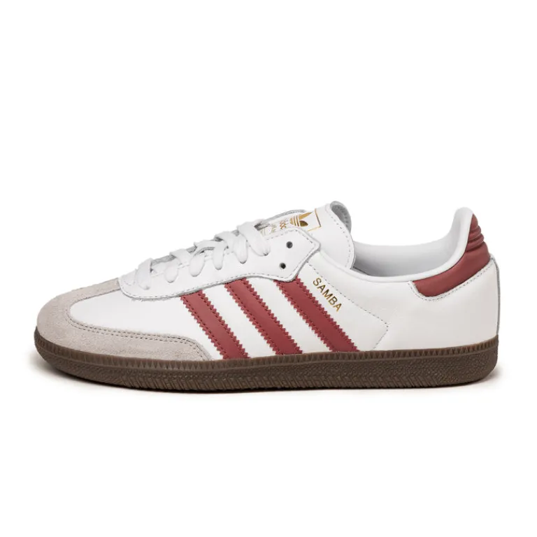 Adidas Sneakers En Cuir|Baskets Décontractées Terrace*Samba OG Cloud White / Preloved Ruby / Clear Granite