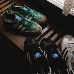 Adidas Sneakers En Cuir|Baskets Décontractées Terrace*Samba OG Chalk Green / Footwear White / Gum4