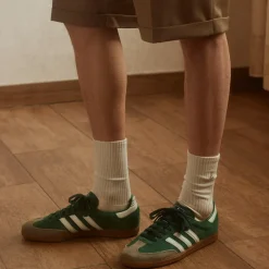 Adidas Sneakers En Cuir|Baskets Décontractées Terrace*Samba OG Chalk Green / Footwear White / Gum4