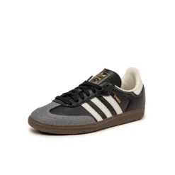 Adidas Sneakers En Cuir|Baskets Décontractées Terrace*Samba OG W Core Black / Off White / Gold Metallic