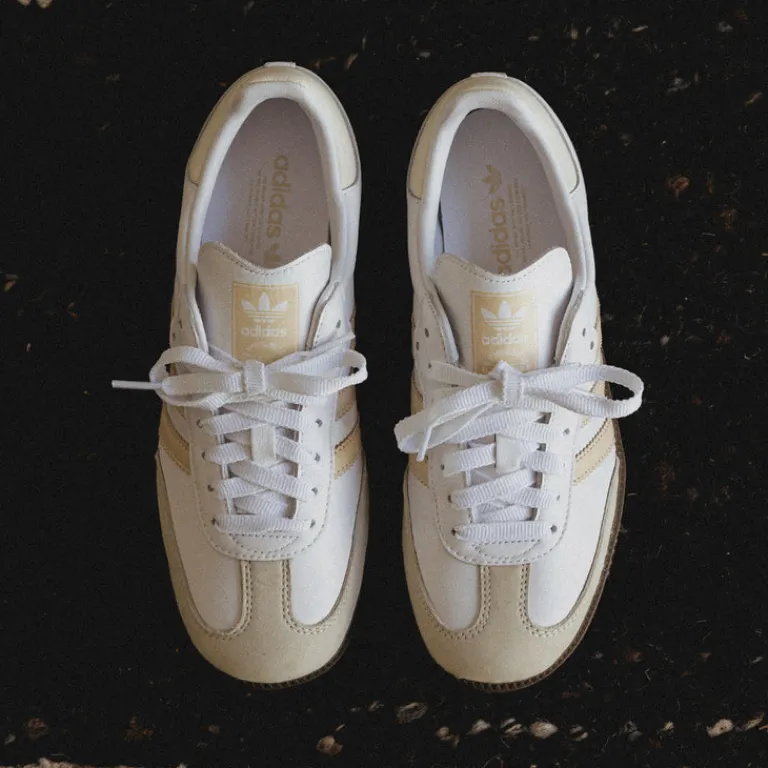 Adidas Sneakers En Cuir|Baskets Décontractées Terrace*Samba OG W Cloud White / Sand Strata / Off White