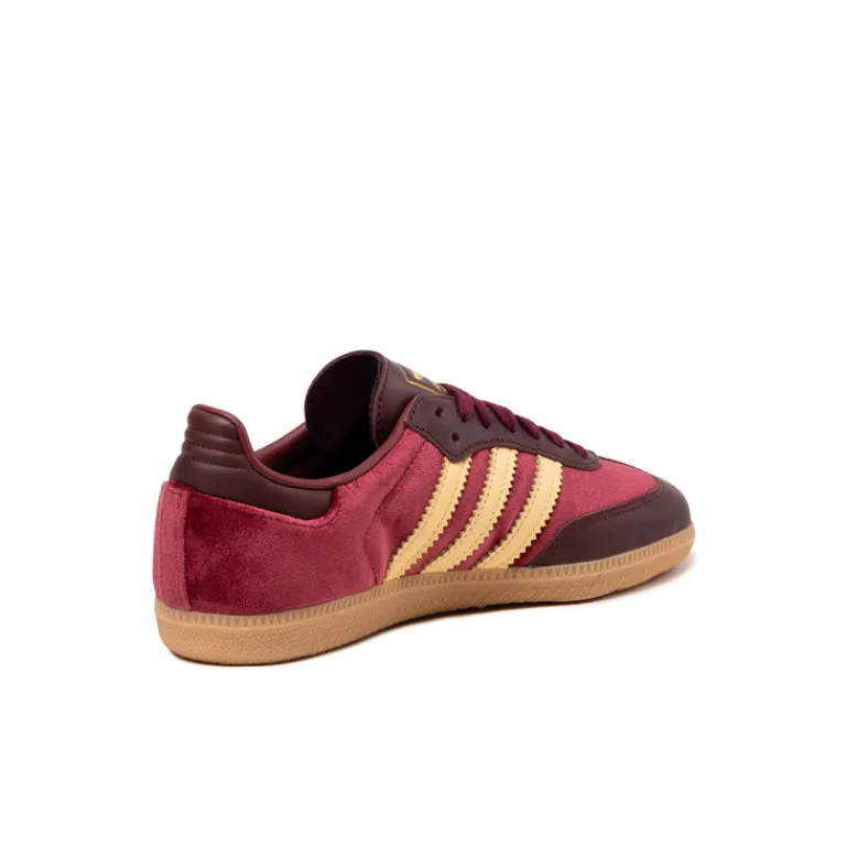 Adidas Sneakers En Cuir|Baskets Décontractées Terrace*Samba OG W Shadow Red / Maroon / Gum 3