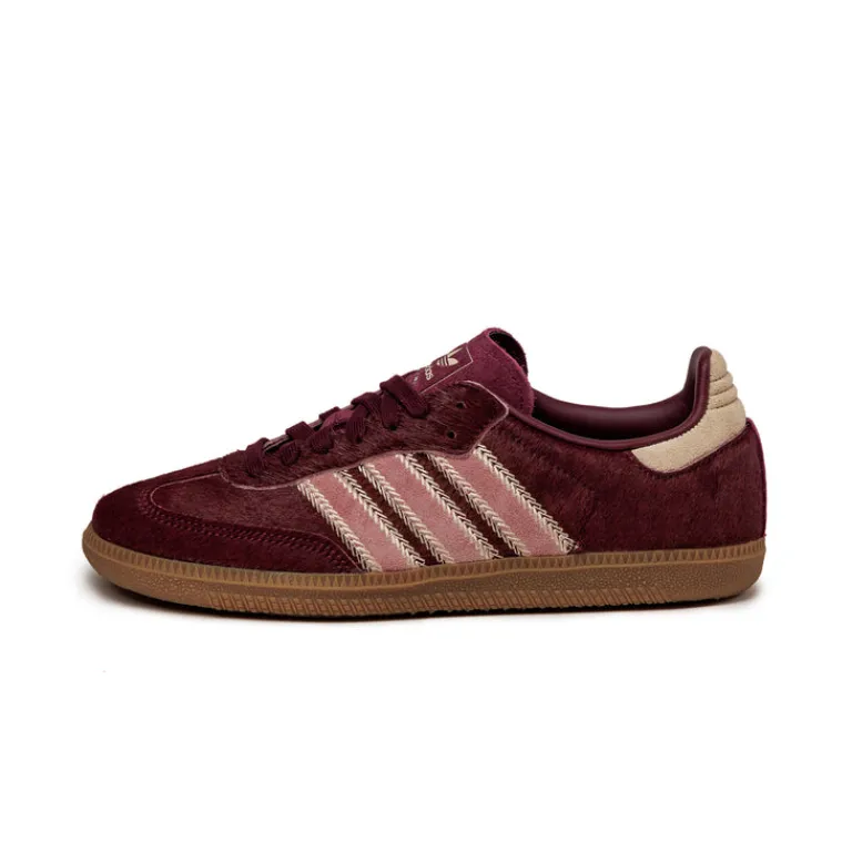Adidas Sneakers En Cuir|Baskets Décontractées Terrace*Samba OG W Sand Strata / Maroon / Warm Clay