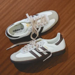 Adidas Sneakers En Cuir|Baskets Décontractées Terrace*Samba OG W Off White / Earth Strata / Gum