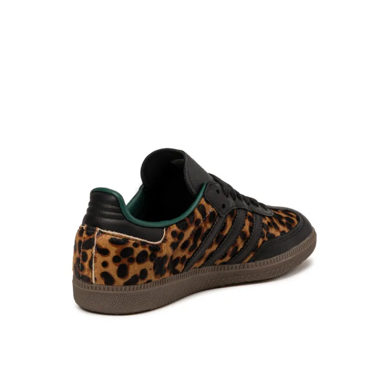 Adidas Sneakers En Cuir|Baskets Décontractées Terrace*Samba OG W Core Black / Collegiate Green / Cream White