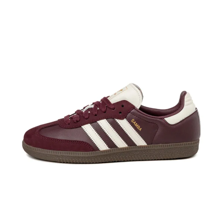 Adidas Sneakers En Cuir|Baskets Décontractées Terrace*Samba OG W Maroon / Off White / Gum 3