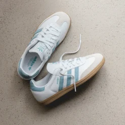 Adidas Sneakers En Cuir|Baskets Décontractées Terrace*Samba OG W Cloud White / Alumina / Ash Blue