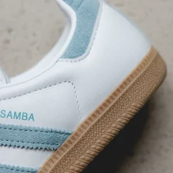 Adidas Sneakers En Cuir|Baskets Décontractées Terrace*Samba OG W Cloud White / Alumina / Ash Blue
