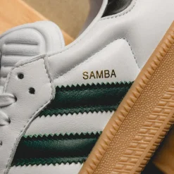 Adidas Sneakers En Cuir|Baskets Décontractées Terrace*Samba XLG Footwear White / Collegiate Green / Pantone