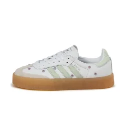 Adidas Sneakers En Cuir|Baskets Décontractées Terrace*Sambae W Cloud White / Linen Green / Gum