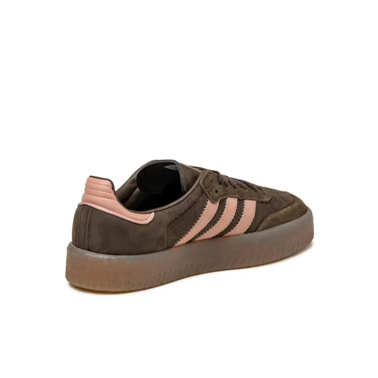 Adidas Sneakers En Cuir|Baskets Décontractées Terrace*Sambae W Dark Brown / Wonder Mauve / Gum 2