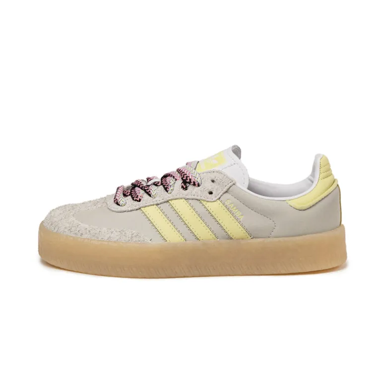 Adidas Sneakers En Cuir|Baskets Décontractées Terrace*Sambae W Footwear White / Grey One / Power Yellow