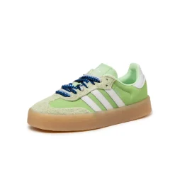 Adidas Sneakers En Cuir|Baskets Décontractées Terrace*Sambae W Semi Green Spark / Footwear White / Wonder Blue
