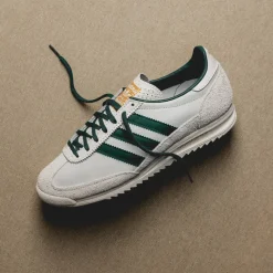 Adidas Sneakers En Cuir|Baskets Décontractées Terrace*SL 72 OG W Off White / Collegiate Green / Orbit Grey
