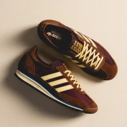 Adidas Sneakers En Cuir|Chaussures De Running Retro*SL 72 OG W Maroon / Almost Yellow / Premium Brown