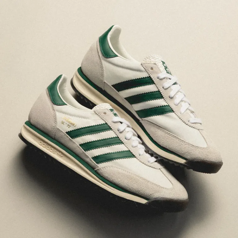 Adidas Sneakers En Cuir|Baskets Décontractées Terrace*SL 72 RS Cloud White / Core Green / Gum 5