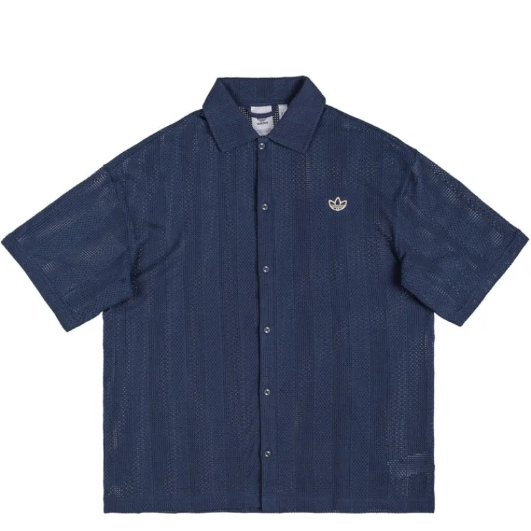 Adidas Chemises*Summer Knit Shooting Top Night Indigo / Wonderwhite