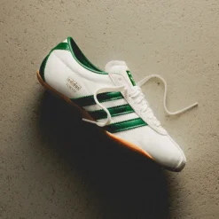 Adidas Sneakers En Cuir|Baskets Décontractées Terrace*Tokyo W Off White / Collegiate Green / Gold Metallic