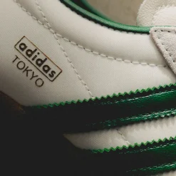 Adidas Sneakers En Cuir|Baskets Décontractées Terrace*Tokyo W Off White / Collegiate Green / Gold Metallic