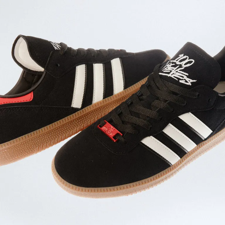Adidas Sneakers En Cuir|Baskets Décontractées Terrace*x 100 Thieves Palos Hills Carbon / Crew White / Core Orange