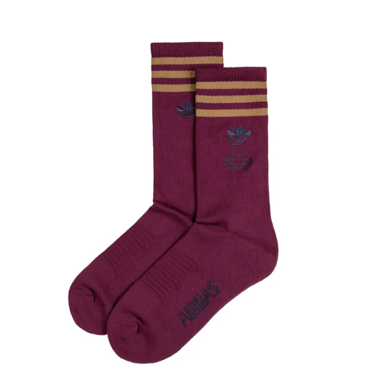 Adidas Chaussettes*x Brain Dead Socks Amazon Red / Collegiate Navy / Brown Desert