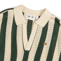Adidas T-Shirts*x Clot by Edison Chen Pique Polo Green Night / Cream White