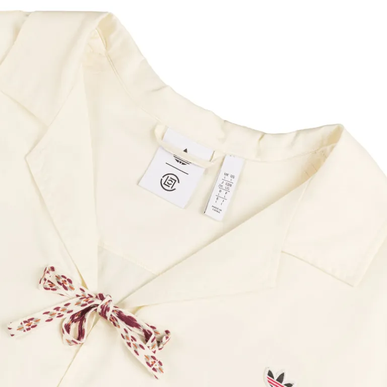 Adidas Chemises*x Clot by Edison Chen Bowling Shirt Cream White